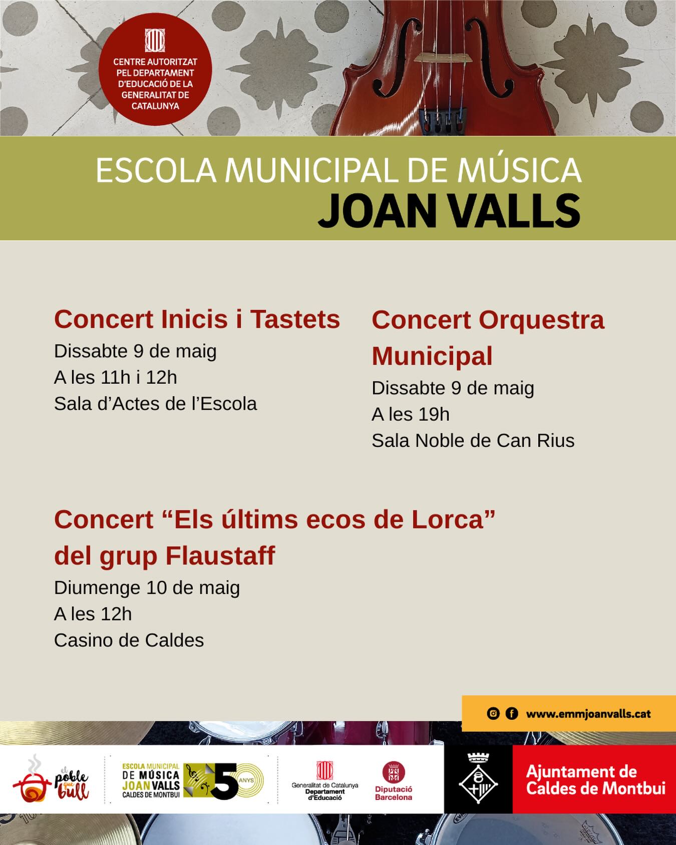 Concerts del mes de maig! 🎶
@flaustaff 
@orquestramunicipalcaldes
